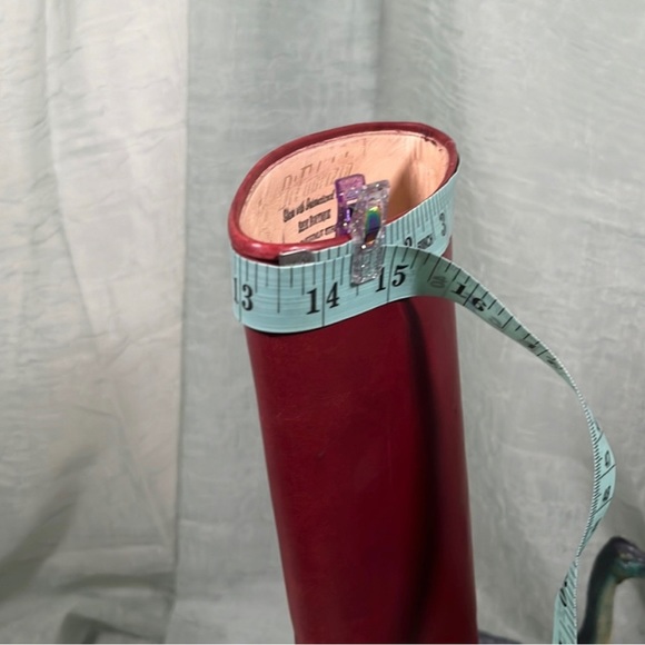 Pasquale Di Fabrizio Vero Cuoio Red Leather Vintage 70s Heeled Boots | 36.5 - Picture 14 of 16